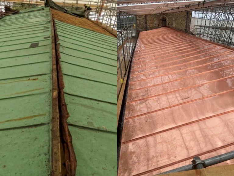 Renewing the copper roof