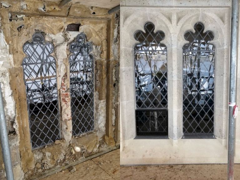 Repairing S. clerestory windows